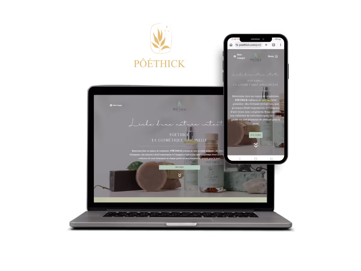 Mockup Site Web POETHICK