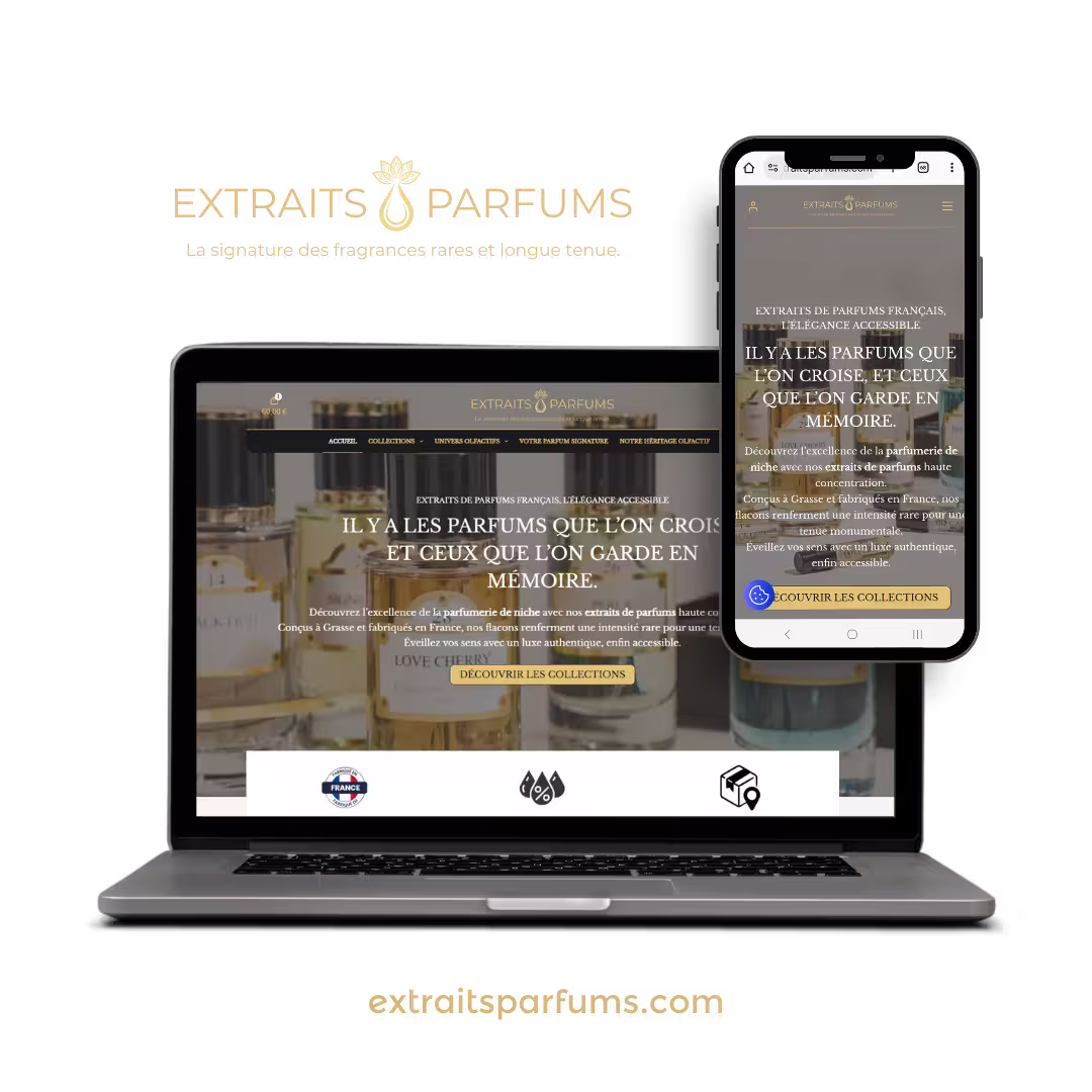 Mockup Site web Extraits Parfums